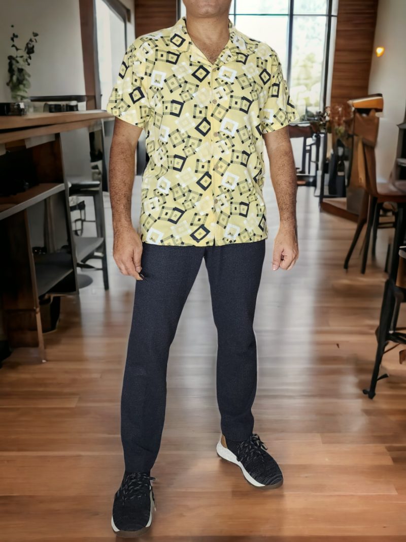 Men's Cotton Abstract Comfort Fit Shirt-Sonataprint - Image 3