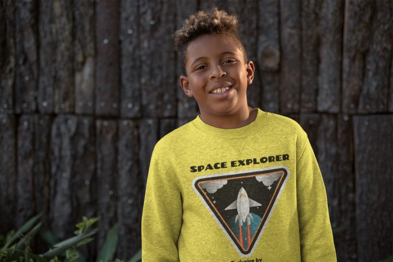 Boy's Indigo Space Explorer Sweatshirt - Image 3