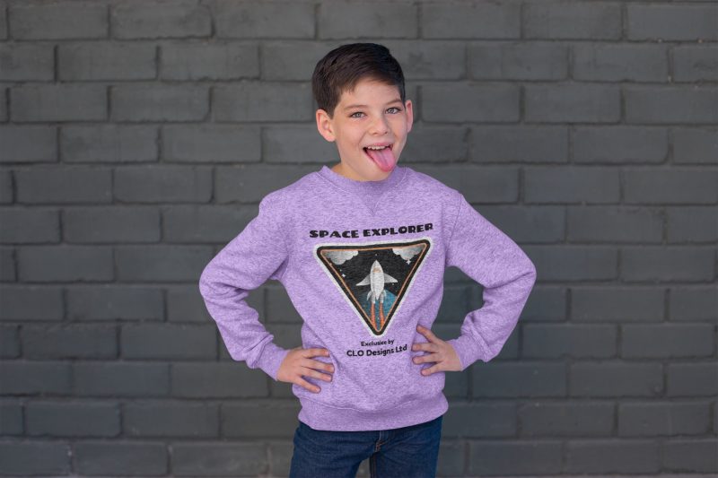 Boy's Indigo Space Explorer Sweatshirt - Image 2