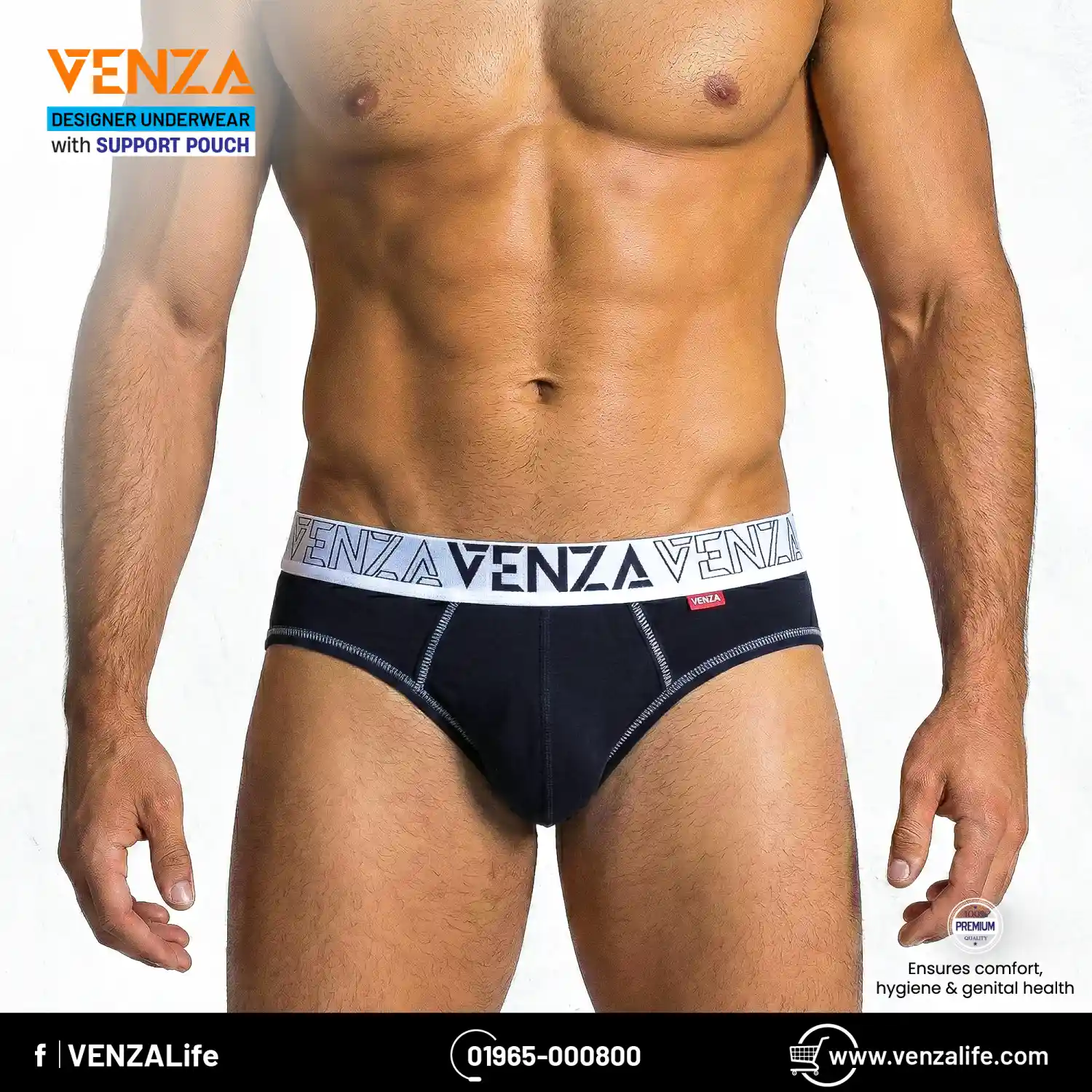 V- Shape Brief – Black